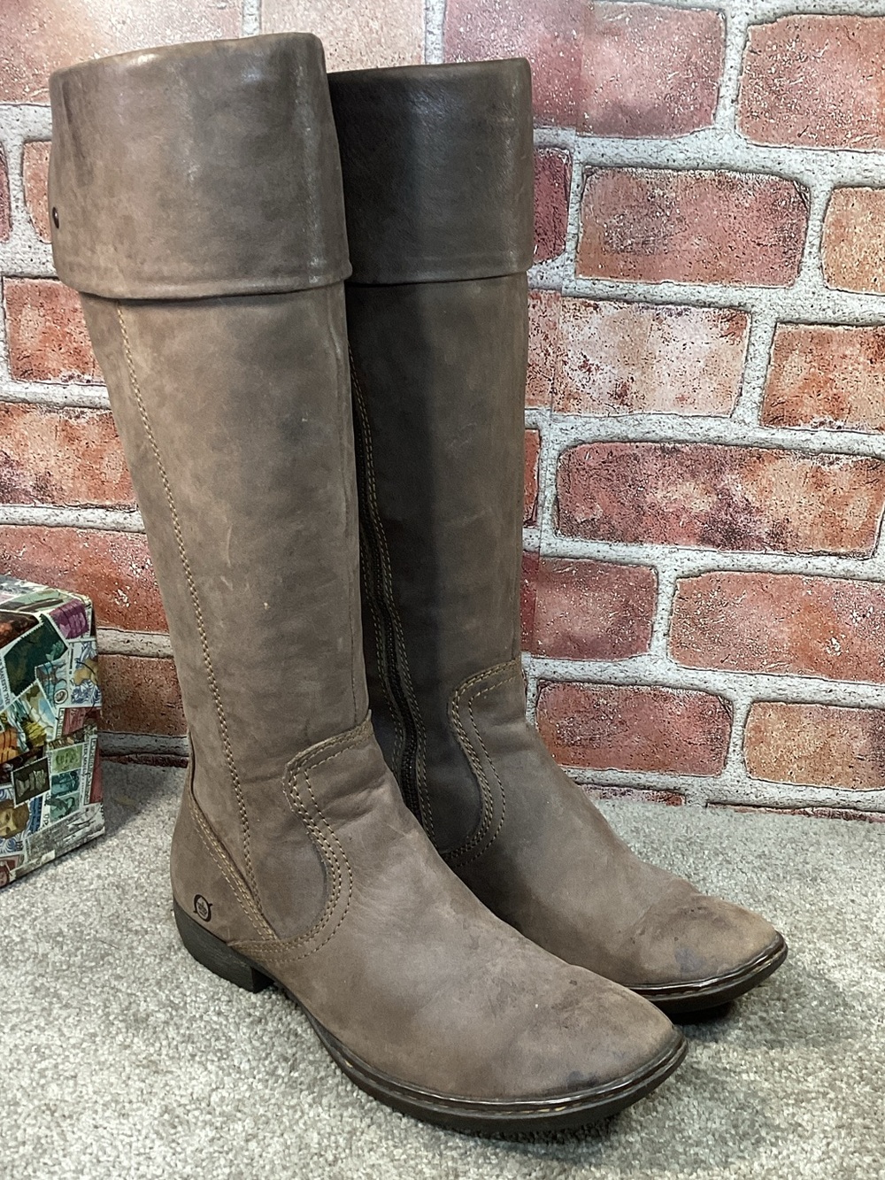 Born womens brown tall boots size 7
